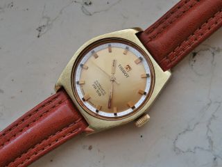 Vintage Tissot Seastar - PR 516 automatic men ' s watch,  steel - gold,  runs, 3