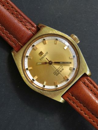 Vintage Tissot Seastar - PR 516 automatic men ' s watch,  steel - gold,  runs, 6