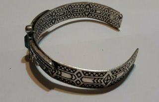 ANTIQUE VINTAGE SILVER CUFF BRACELET NATIVE AMERICAN INDIAN NAVAJO 3