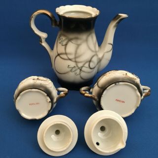 Japanese dragon ware coffee set for 6 - foreign stamp pre 1930 6