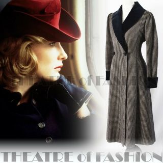 Coat Tweed Velvet Vintage Laura Ashley 40s 50s Victorian 10 12 14 Riding 30s