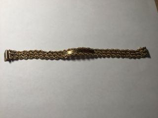 Vintage Marked 14k Yellow Gold Identity Id Bracelet (unengraved) 8.  25” 27.  5 Gram