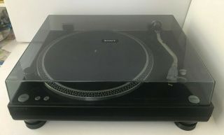 Vintage Sony Ps - Lx300h Turntable Belt Drive With Pitch Control & Cables.