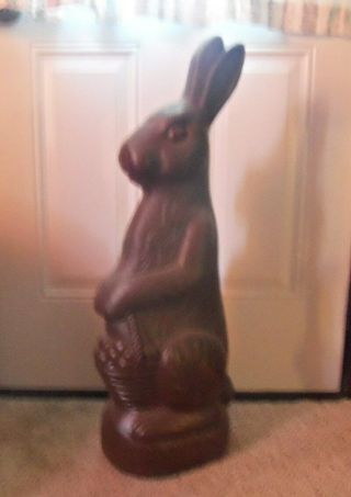 Vintage Blow Mold Easter Chocolate Bunny Rabbit Don Featherstone 30 "
