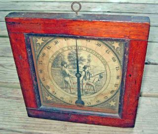 Exotic Rare C1847 Rufus Porter " Patent Applied For " Surveyor Plumb,  Inclinometer