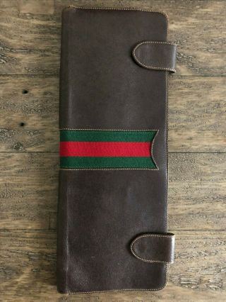 Vintage Authentic Gucci Leather Glove Holder Made In Italy