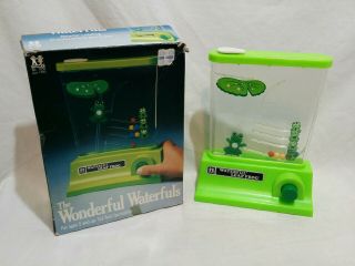 Rare & Vintage 1976 Tomy Waterfuls Leap Frog Water Game.  The Wonderful Waterfuls