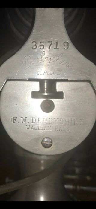 Vintage F.  W.  Derbyshire Watchmaker Lathe,  Tools & books. 3