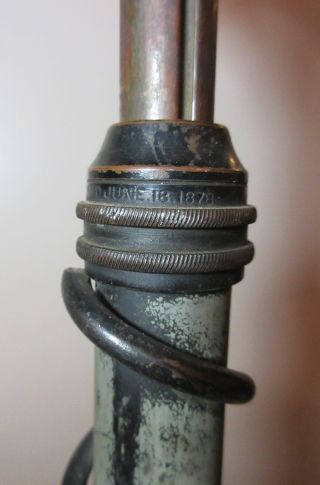 antique ornate 1878 Victorian Bradley Hubbard B&H cast iron floor oil lamp brass 9