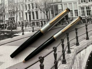 Vintage 1960s Montblanc No.  32s Pif And 38s Fountain Pen Set