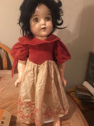 Antique Composition Shirley Temple Doll Snow White
