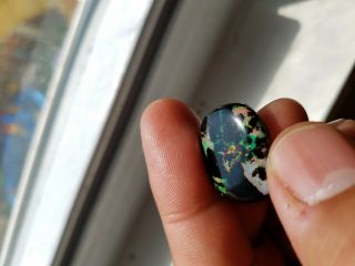 Very Rare 14 Carat Black Patterned Fire Opal Mined Off The Coast Of Australia