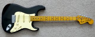 Estate Fresh 1977 Vintage Fender Stratocaster Black Body Strat Electric Guitar