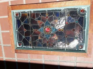 Antique Leaded Stained Glass Window 9