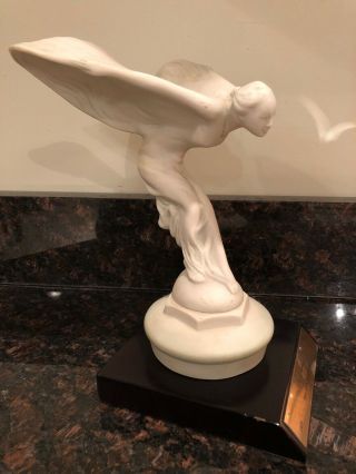 RARE 1979 Rolls - Royce 75th Anniversary Spirit of Ecstasy Cybis Statue ed 84/90 3