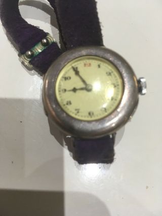 Vintage Officers Trench Watch Silver