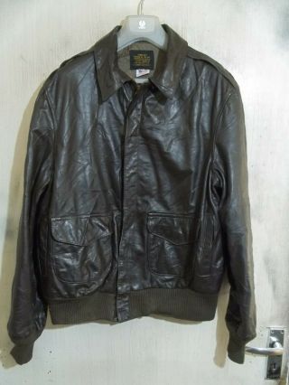 Vintage Avirex Usaaf Issue A2 Leather Flying Jacket Size L