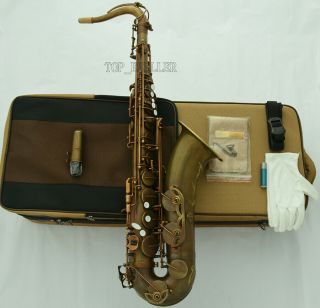Professional Brown Antique Tenor Saxophone Vi Model Sax With Case
