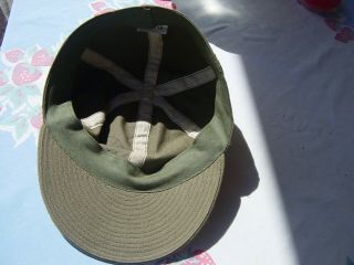 WWII A 3 MECHANICS CAP N.  O.  S.  UNISSUED LARGE SIZE 7 1/2 