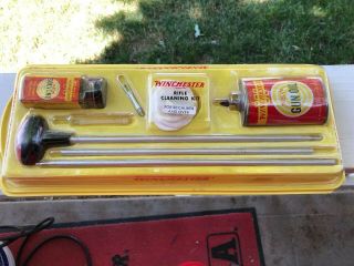 Winchester Gun Oil Rifle Cleaning Kit Display Advertising Vintage Rare Box