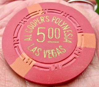 1951 Vintage $5 Casino Chip Poker Al Cooper 