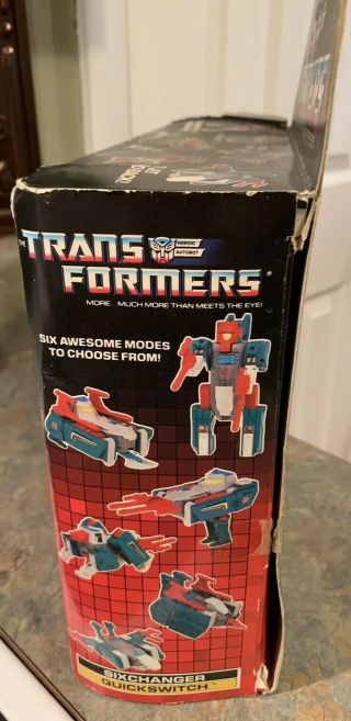Vintage 1987 Transformer Sixchanger Autobot Quickswitch Robot 8