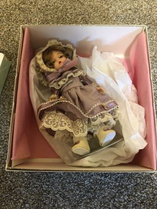 Madame Alexander Doll 8 " Vintage Violet Silk Victorian 30405 With Stand And Box