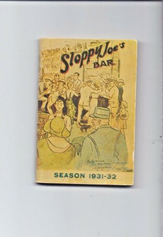 Very Rare 1931 - 32 Vintage Bar Guide Booklet Sloppy Joe 