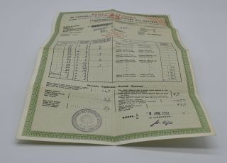 Rolex Vintage Chronometer Certificate 1958