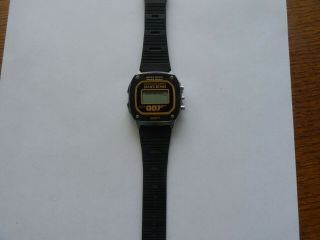 VINTAGE COLLECTABLE 1980 ' S JAMES BOND 007 MELODY LCD ZEON WATCH,  NOT WORN,  NOS 3