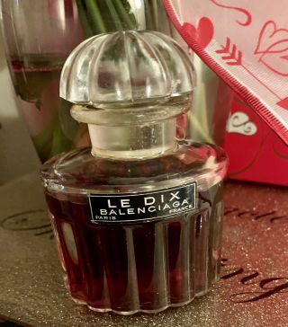 Le Dix By Balenciaga Vintage Hard To Find No Box Big Bottle 3 Oz.  Fl.