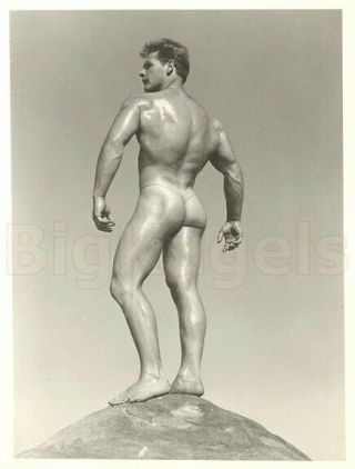 1940s Early Vintage Amg Male Nude Gene Meyer Hairy Muscle Massive Back Beefcake