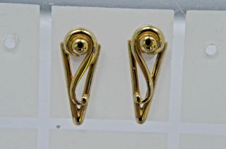 Vintage 9 Carat Gold Scottish Ola Gorie Art Deco Style Earrings
