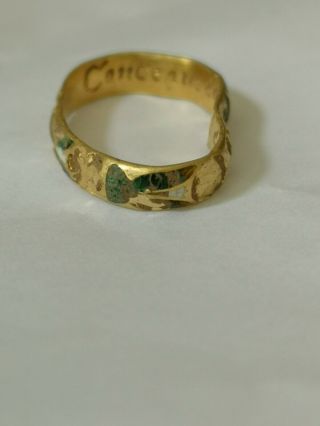 17th Century Gold Posy Ring 2