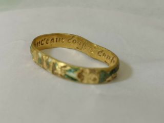 17th Century Gold Posy Ring 3