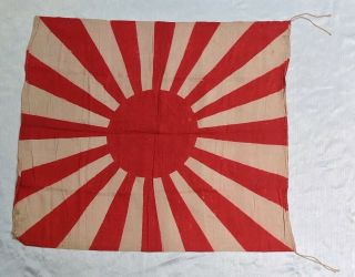 Vintage Imperial Japan Japanese Ww2 Rising Sun Silk Flag,  Military & Army Rare