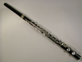 Antique Boehm System Grenadilla Wood & Silver C - Flute by W.  R.  Meinell of N.  Y. 9