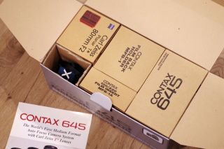 Collectible Rare As NIB Contax 645 kit w/ Zeiss planar T 80mm f/2 80/2 4