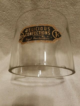 Vintage 1 Cent Regal Gumball Machine Glass Globe Container 3