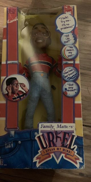 Nib Vintage 1991 Hasbro Family Matters Talking Steve Urkel Doll