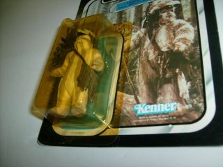 VINTAGE STAR WARS LOGRAY EWOK FIGURE ON RETURN OF THE JEDI ROTJ MOC 77 BACK 3