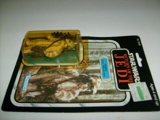 VINTAGE STAR WARS LOGRAY EWOK FIGURE ON RETURN OF THE JEDI ROTJ MOC 77 BACK 6