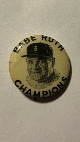 Vintage Babe Ruth Champions Pin Red Sox