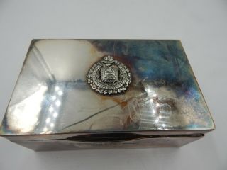 Antique Cigar Box Wwi General Gift Canada Donald Macdonald 1935 Siverplate?