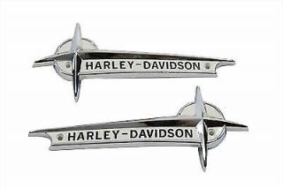 Oem Vintage 1961 - 1962 Harley Davidson Panhead Fl & Flh Gas Tank Emblems