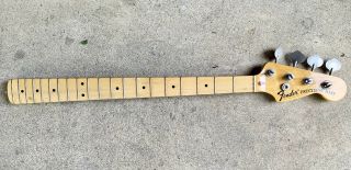 1975 Us Vintage Fender Precision Bass Maple Neck With Tuners.