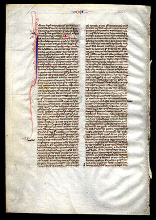 1240 Illuminated Medieval Bible Leaf Exquisite Miniature Daniel in Lion ' s Den 3