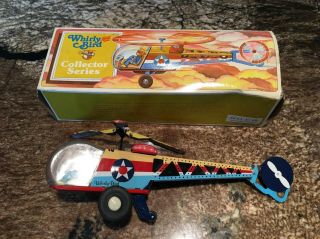 Rare Tin Toy Helicopter Vintage 1980 