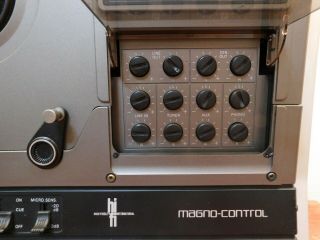 Philips N4506 Model Vintage Reel To Reel Tape Deck w/ Cover & Take - Up 7