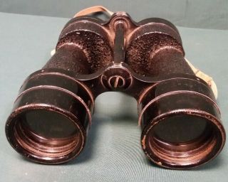 WW2 British Prismatic No.  5 Artillery Binoculars In Case 3